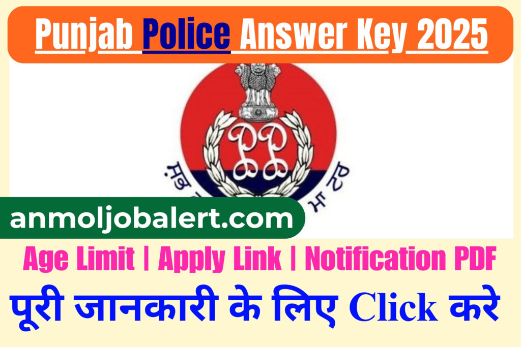 Punjab Police Answer Key 2025