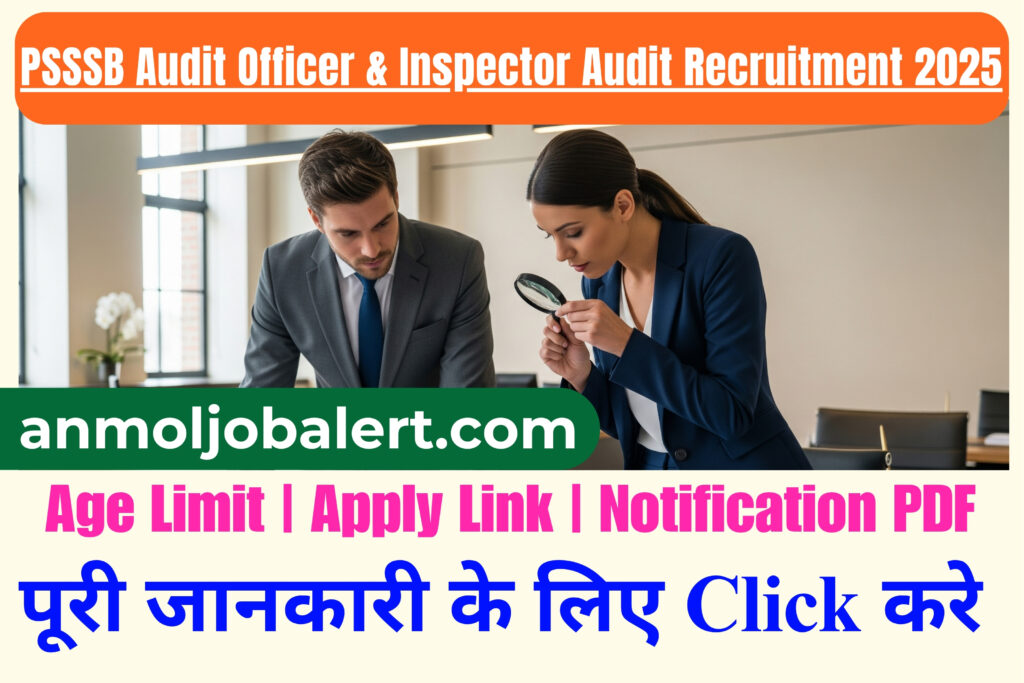 PSSSB Audit Officer & Inspector Audit Recruitment 2025
