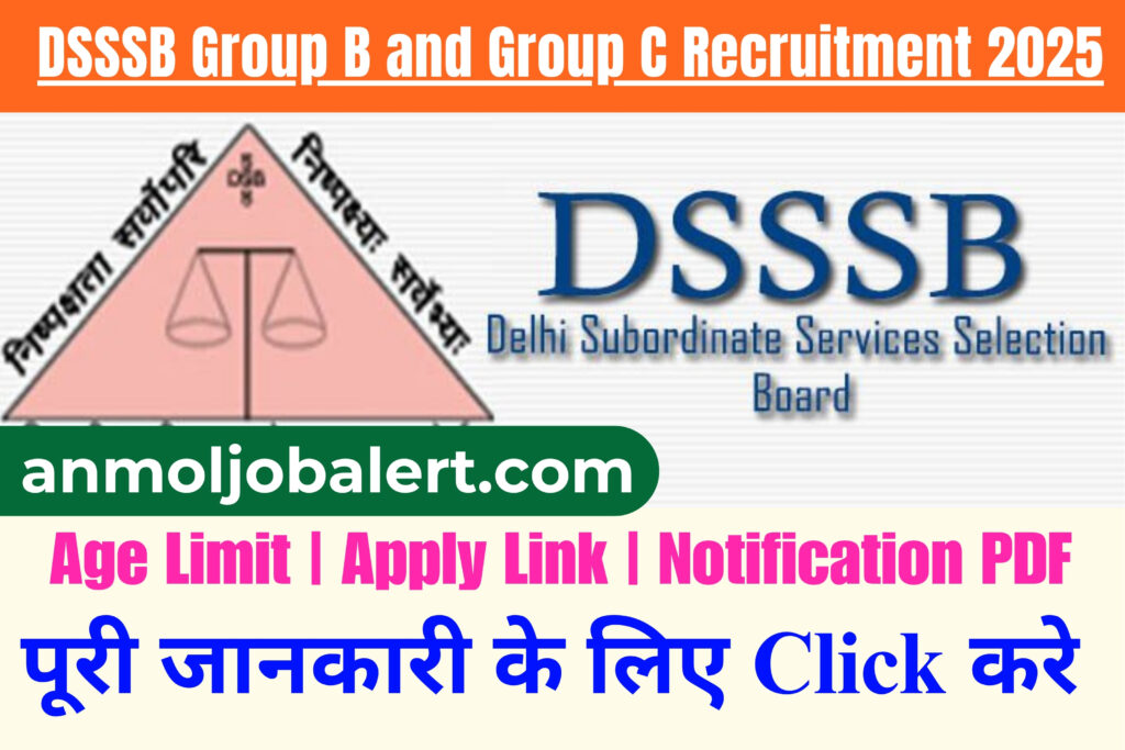 DSSSB Group B and Group C Recruitment 2025