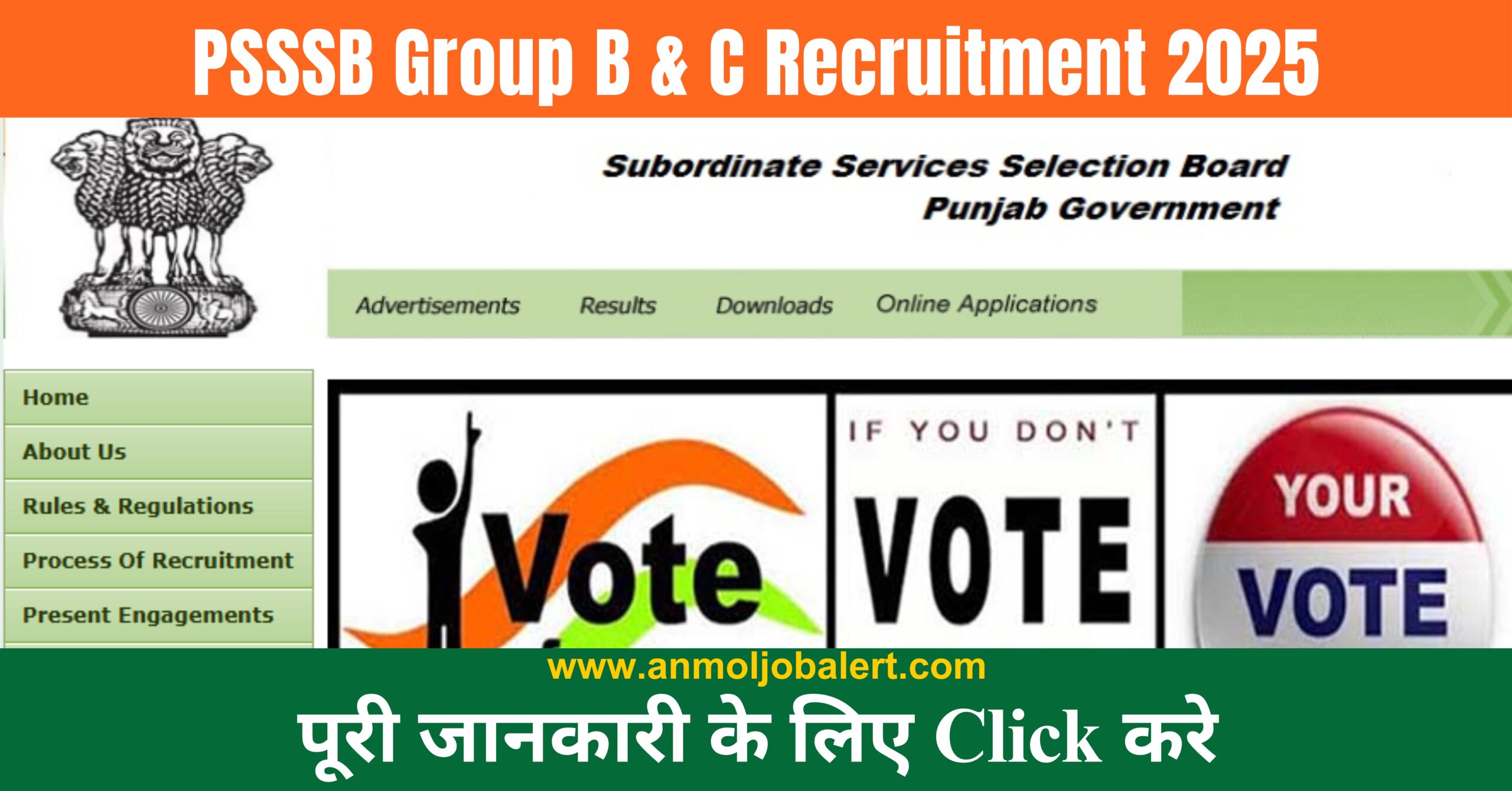 PSSSB Group B & C Recruitment 2025